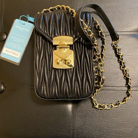 Made in France*Sheepskin Leather Phone Bag 🔥🔥LUXURY!❤️ Go with your Chanel purse - Picture 3 of 12